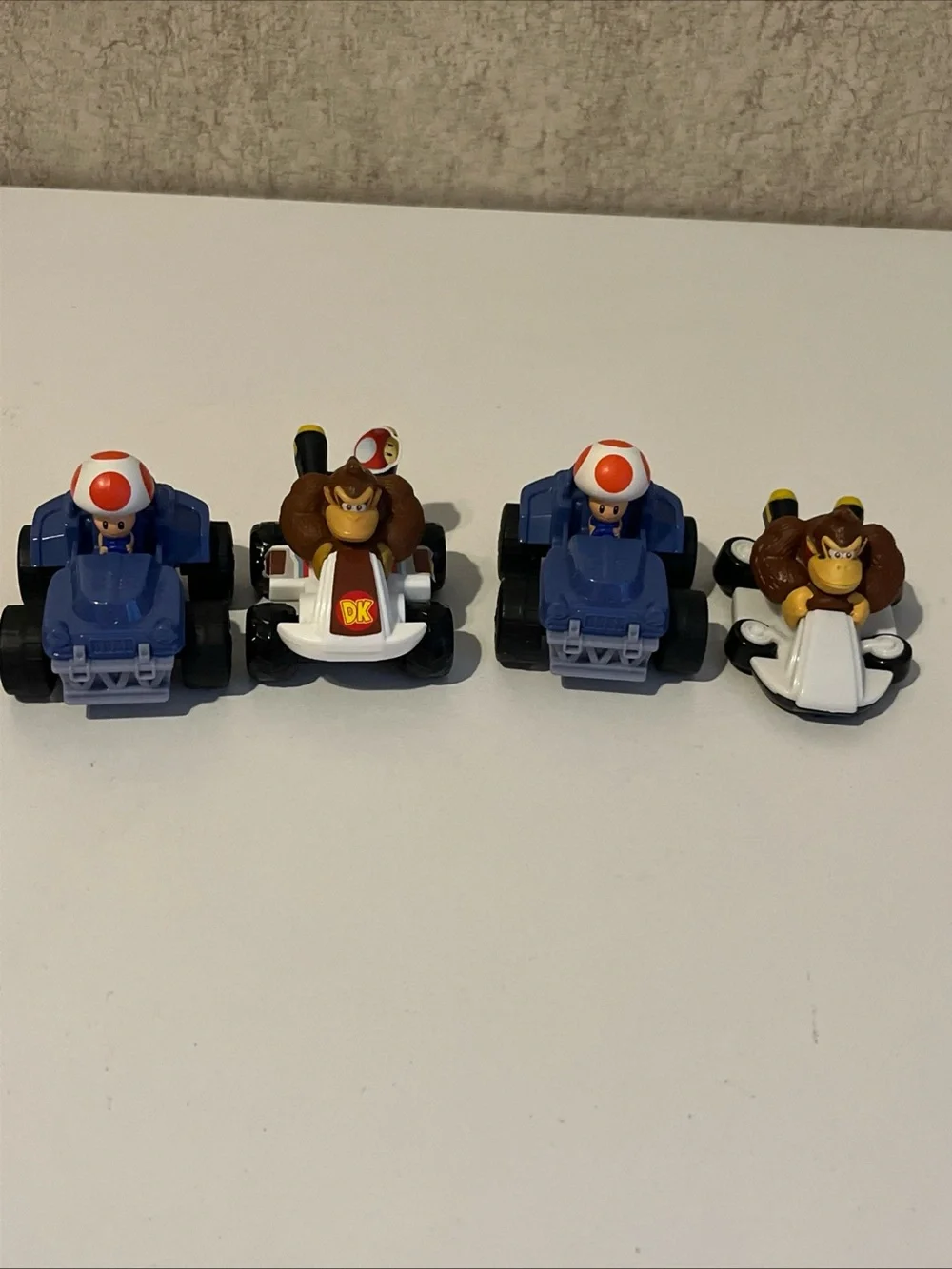 McDonald’s Mario Car Happy Meal Toys Bundle Donkey Kong & Toad Nintendo 4 Piece